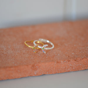 Lulu Moon Stack Ring / Silver