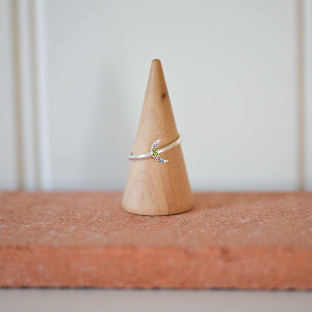 Lulu Moon Stack Ring / Silver