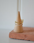 Lulu Wavy Stack Ring / Silver