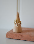 Lulu Wavy Stack Ring / Silver