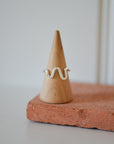 Lulu Wavy Stack Ring / Silver