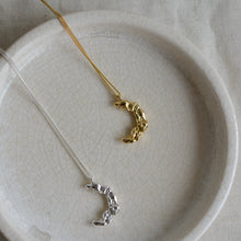 Load image into Gallery viewer, Moon Charm Necklace / Gold or Silver