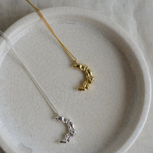 Moon Charm Necklace / Gold or Silver