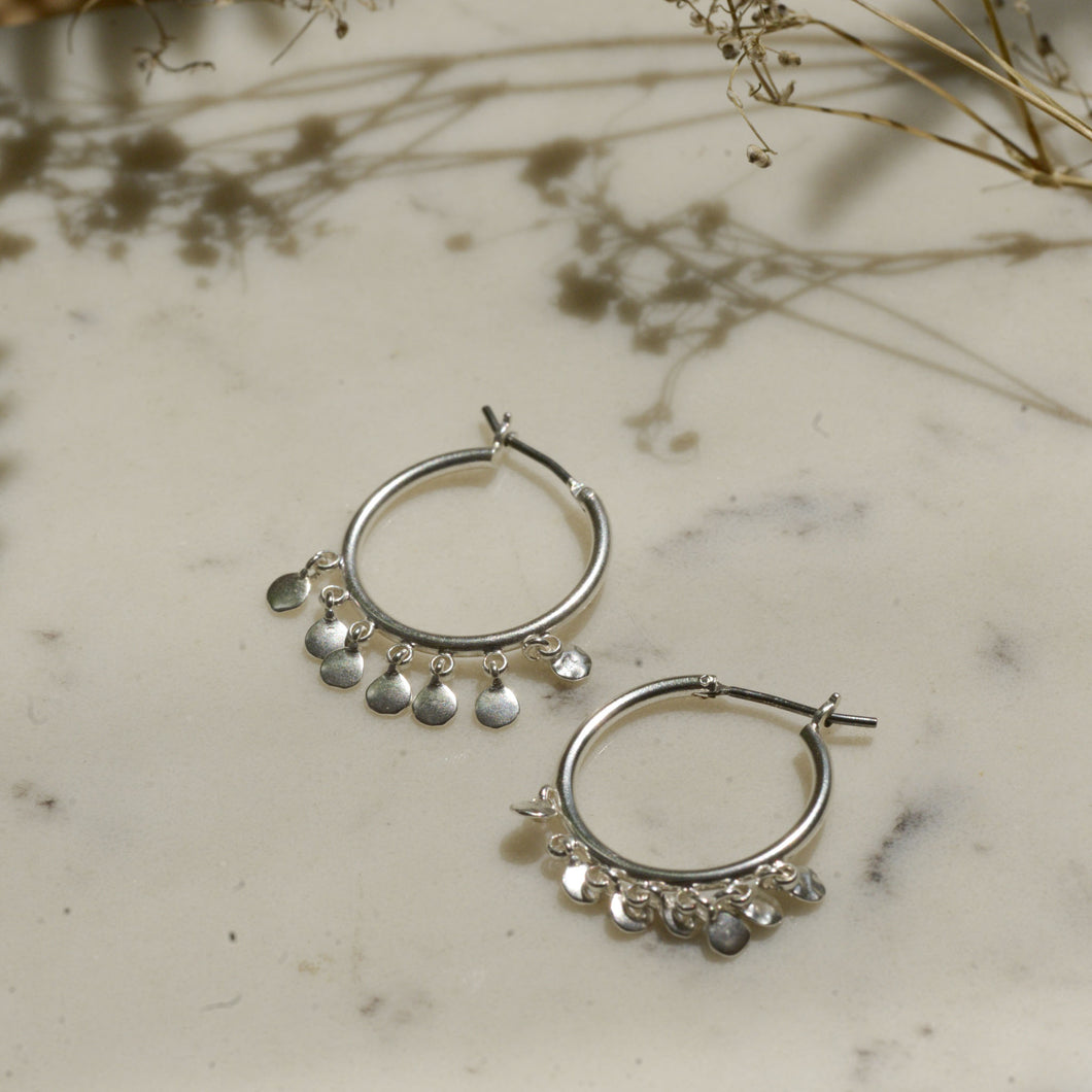 Panna Silver Hoop Earrings