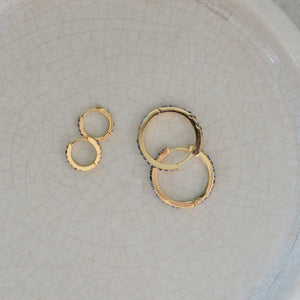 Reign 2-in-1 Diamond Hoops / Gold