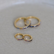 Load image into Gallery viewer, Reign 2-in-1 Diamond Hoops / Gold