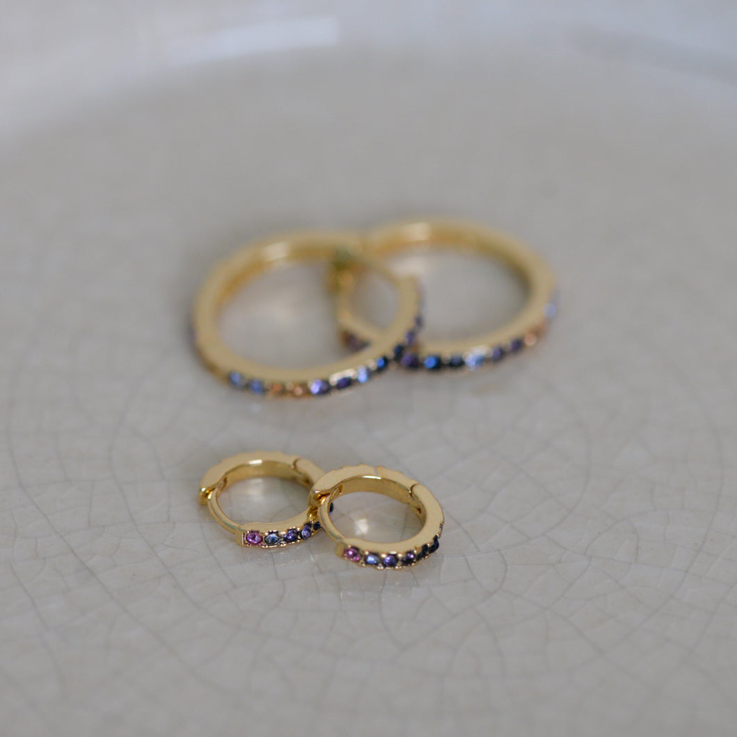 Reign 2-in-1 Diamond Hoops / Gold