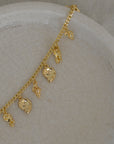 Sea Shell Charm bracelet in Gold
