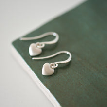 Load image into Gallery viewer, Sophia Heart Pendant Earrings / Silver