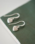Sophia Heart Pendant Earrings / Silver