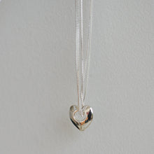 Load image into Gallery viewer, Wave Heart Necklace/ Gold or Silver Plated