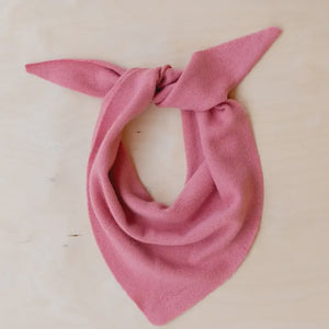 Merino Triangle Scarf in Pink