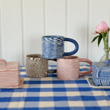 Load image into Gallery viewer, Pink and White Herringbone Mug
