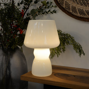 White Classic Tall or Vintage Mushroom Table Lamp