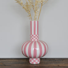Load image into Gallery viewer, Gabriel Vase Pink Squares and Stripes