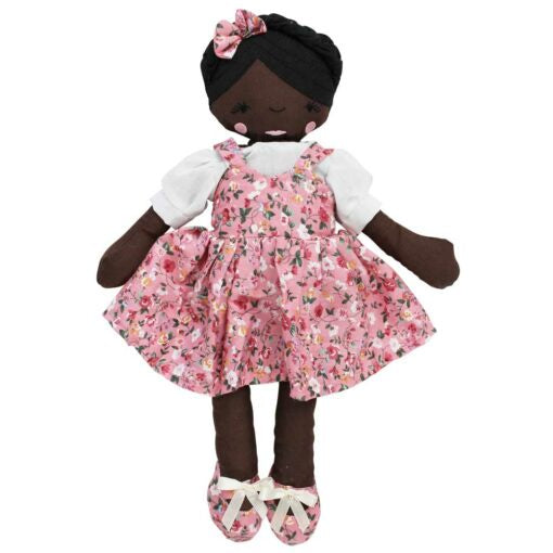 Craft Doll with Pink Floral Dress