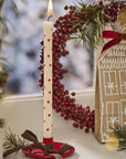 Red Hearts Print Taper Candle