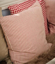 Load image into Gallery viewer, Red and White Stripe Cushion