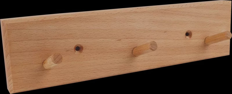 Wooden Hook Rack / 3 Hooks