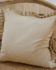 Pin Stripe Frill Cushion / Golden Yellow