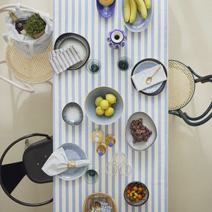 Blue and White Stripe Tablecloth / Rimini Ocean