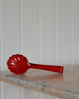 Scalloped Serving Tongs/ Red
