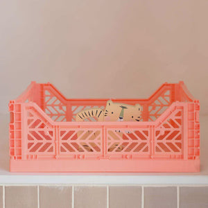 Medium Folding Crate / Salmon