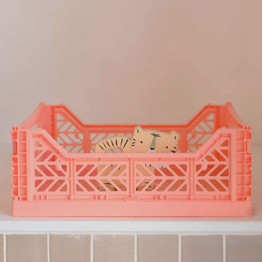 Medium Folding Crate / Salmon