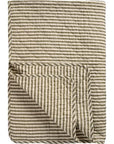 Sand and Olive Striped Quilt