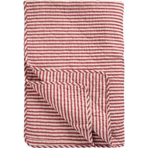 Sand and Red Striped Quilt