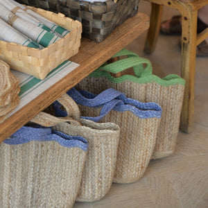 Scallop Jute Tote Bag / Colours