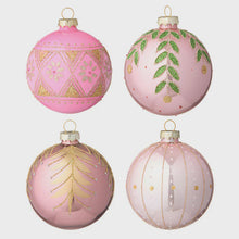 Load image into Gallery viewer, Christmas Baubles Seraphim / Pink and Green Mistletoe