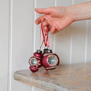 Antique Glass Baubles / Assorted