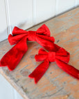 Velvet Red Bow / Sizes