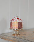Forest Cherry Cake Glass Tree Ornament