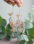 Glass Sweetie Ornament with Sequins / Assorted