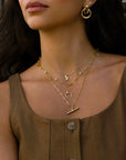 Cowboy Boot Charm Necklace / 18K Gold Plated