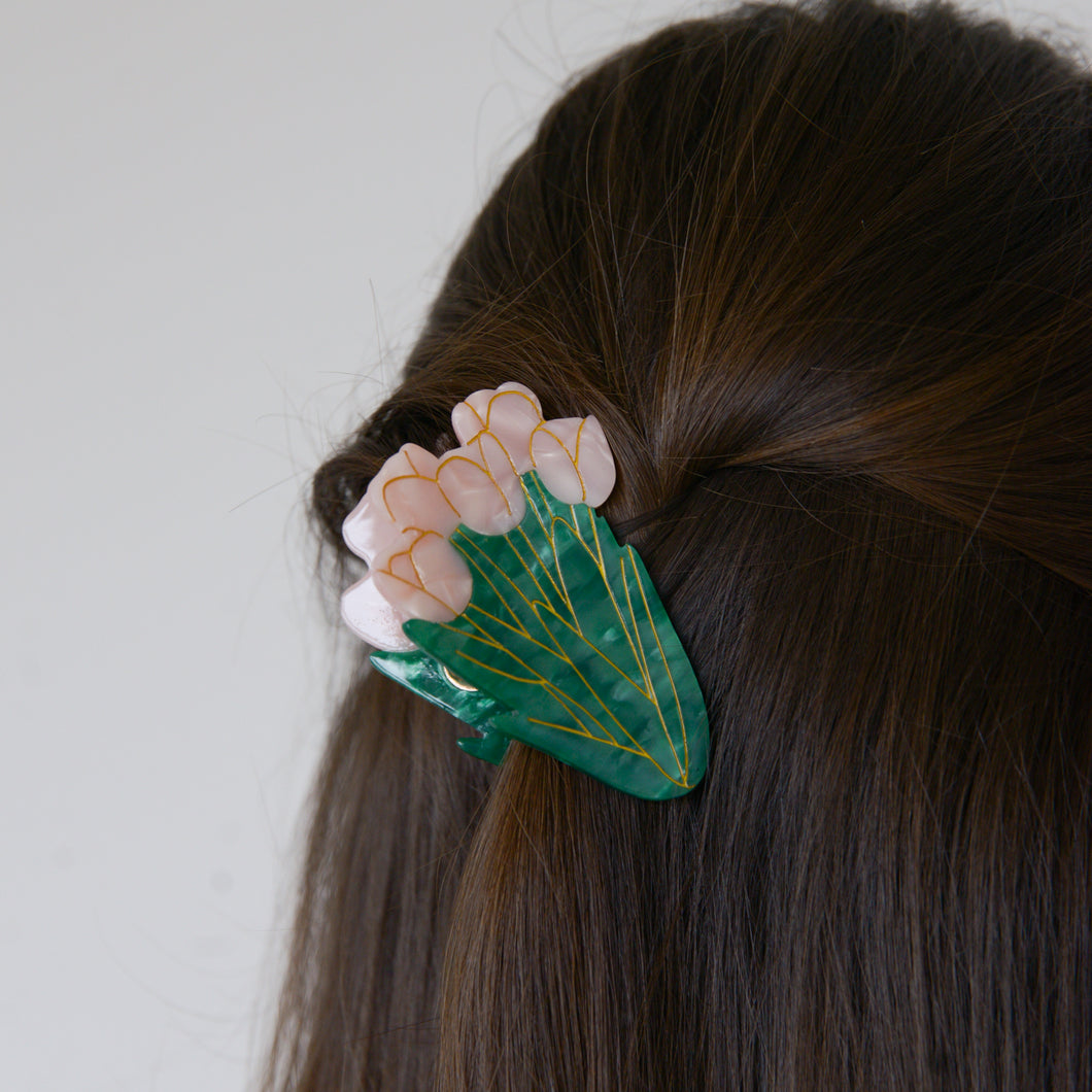 Hand painted Tulip Claw Clip