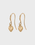 Sophia Heart Pendant Earrings / Gold