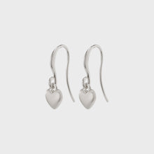 Load image into Gallery viewer, Sophia Heart Pendant Earrings / Silver