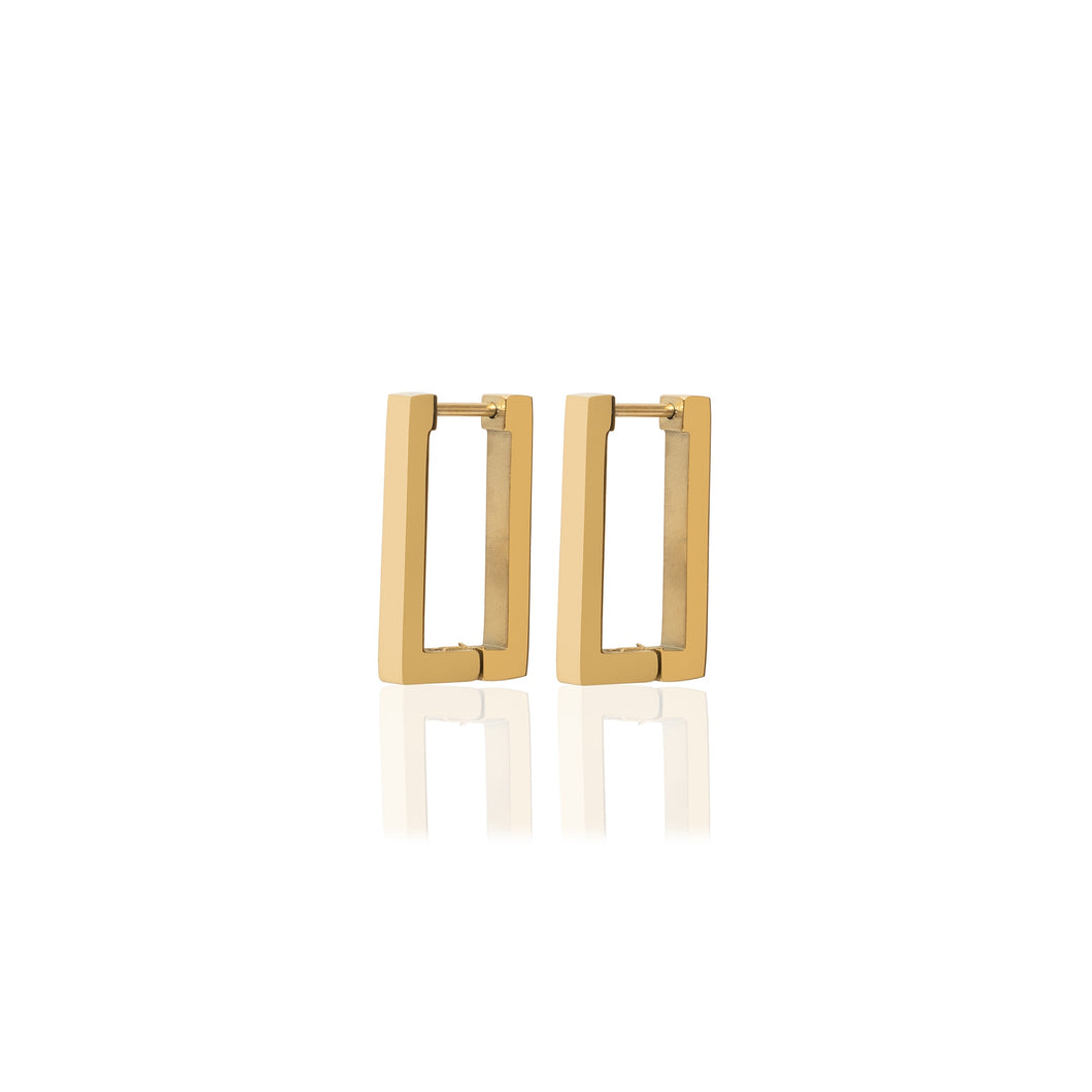 Square Gold Hoops