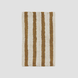 Brown Striped Tufted Bath Mat