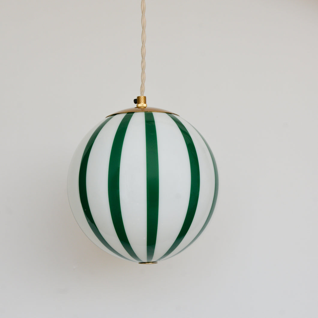 Alba Green and White Pendant Small
