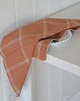 Napkin Alma Check / Terracotta and White