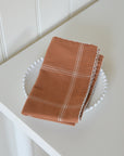Napkin Alma Check / Terracotta and White