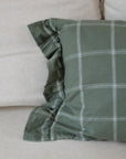 Alma Green Check Cushion / 40 x 60cm