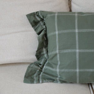 Alma Green Check Cushion / 40 x 60cm