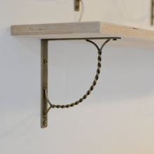 Load image into Gallery viewer, Antique Brass Twist Shelf Brackets  / Sizes