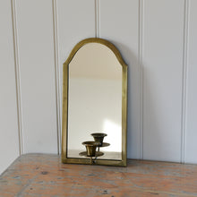 Load image into Gallery viewer, Brass Wall Candle Holder With Mirror