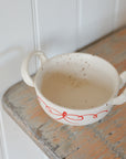Ceramic Red Bow Serving Bowl with Handles